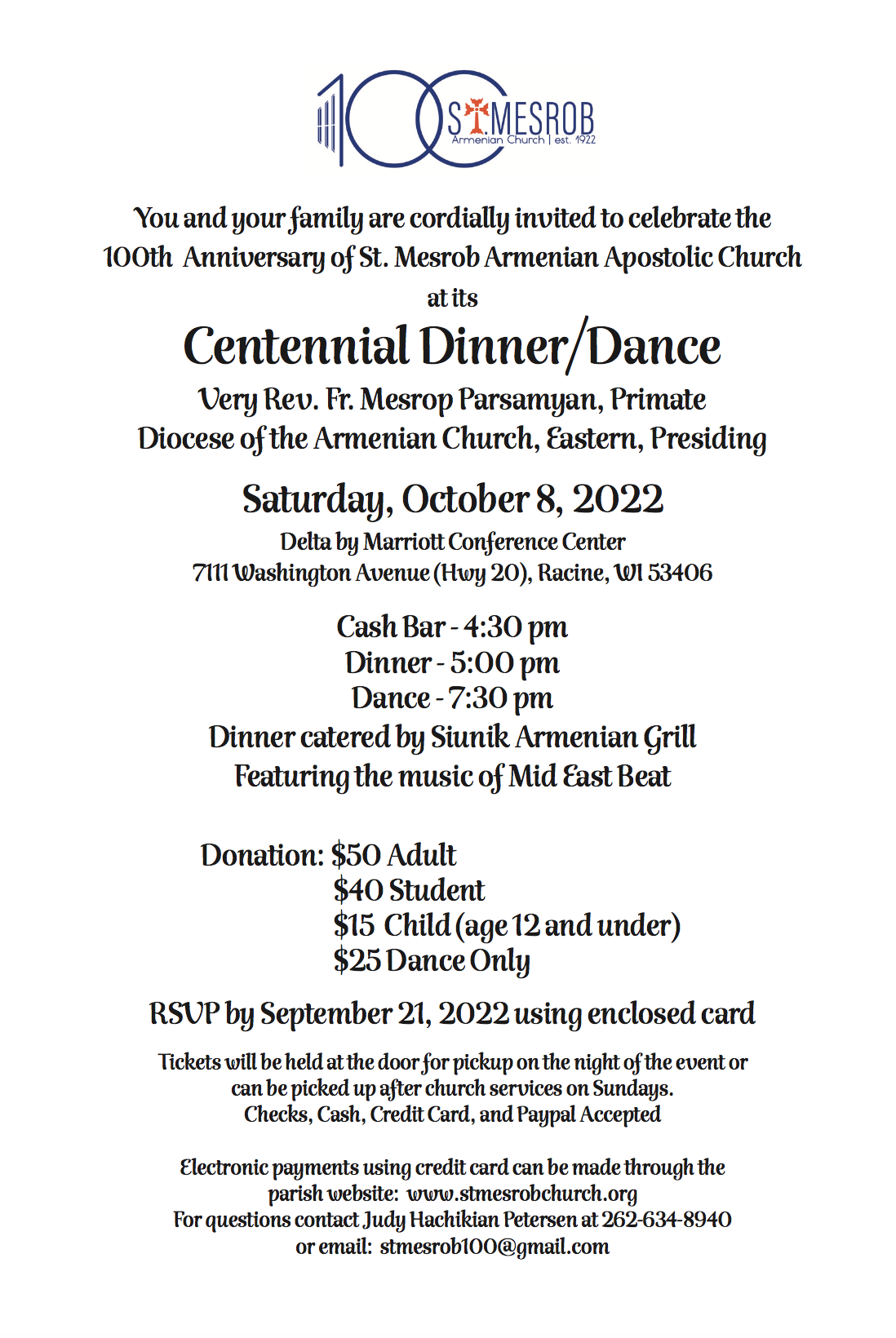 100th Anniversary Dinner/Dance